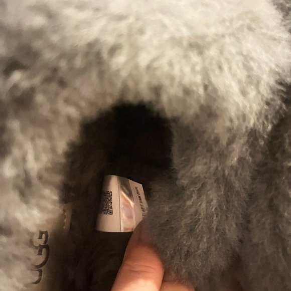 NIB UGG CLUGGETTE UGG GRAPHIC LOGO SLIPPERS SLIDES CHARCOAL 8 - Picture 6 of 7